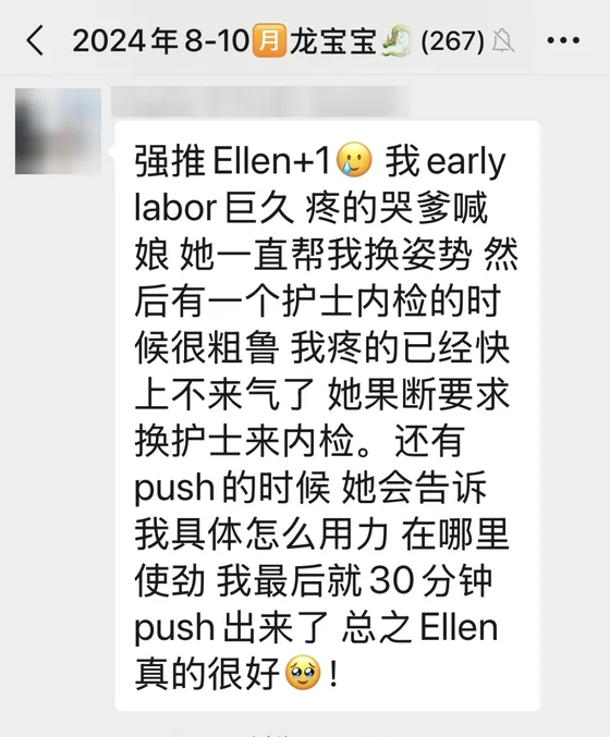 客户发给 Ellen 的消息（截图，客户名称已模糊处理）
